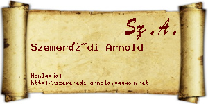 Szemerédi Arnold névjegykártya