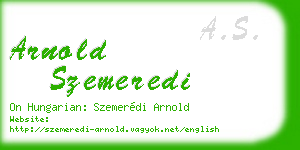 arnold szemeredi business card